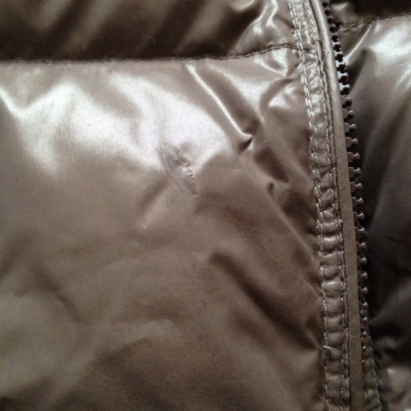 Long brown reversible puffer coat - size S - Picture 8 of 8